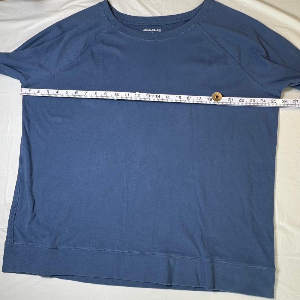 Eddie Bauer Mens XXL Blue Long Sleeve Crewneck Raglan Sweatshirt Pullover - Picture 3 of 7